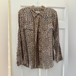 Equipment Leopard print Silk Blouse